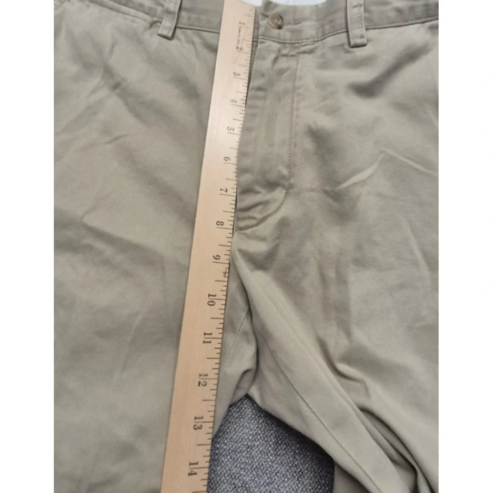 Polo Ralph‎ Lauren men's khaki Preston pants 36x32 flat front 100% Cotton preppy